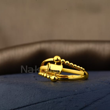 22KT Gold CZ Hallmark Ladies Plain Ring LPR553