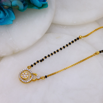 Latest fancy design cz gold mangalsutra by 