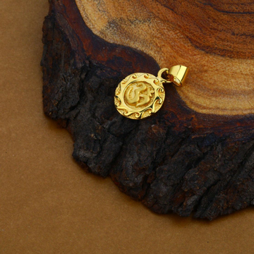 Om God Daily Wear Hollow 18K Gold Pendant-HLP20