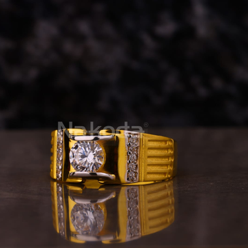 916 Gold Men's Solitaire Stylish Ring MSR132