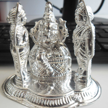 Silver Hindu god  Shree Ganpati with  Riddhi Siddh... by 