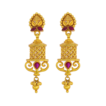 Delightful Gold 22k Jhumka Earrings