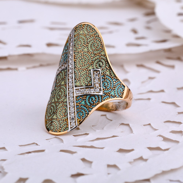 18KT  Rose Gold Classic Ladies CZ Ring RLR675