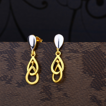 Ladies 916 Gold Casting Plain Earring -LPE87
