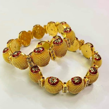 916 Gold Antiq Bangles Latest Designe by 