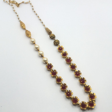 22k gold antique flower design mala by 