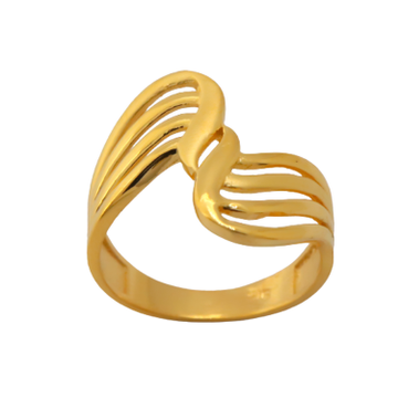 22k Gold Plain Curvy Ring by 