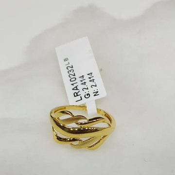 916 Gold Modern Plain Design Ring  by Zaverat Jewels Hub Pvt. Ltd.