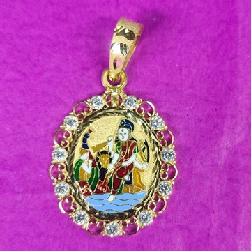 22kt. Gold Handmade Vahanvati Ma Mina Pendant by Saurabh Aricutting