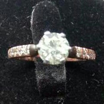 18KT Gold Rose Plated Ladies Diamond Ring by Shri Datta Jewel