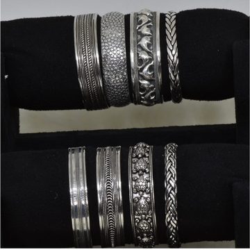 Silver oxidised daily wear kada by 