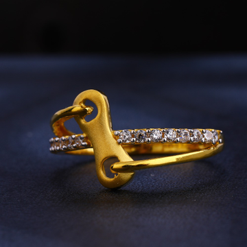 916 Gold  CZ  Stylish Women's  Ring LR385