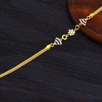 916 Gold Ladies CZ Fancy Bracelet LB449