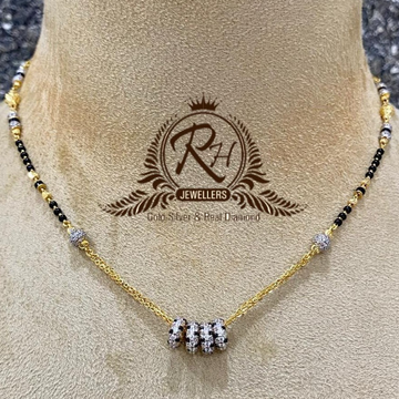 22 carat gold fancy ladies mangalsutra RH-MS466