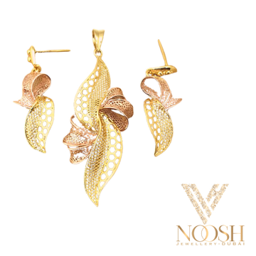 22k Gold Turkish Maira Pendant Set by 