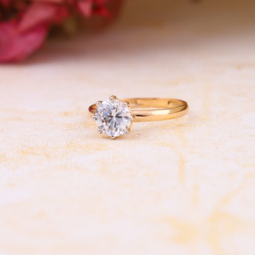 18ct Rose gold Solitaire Ladies Ring by 