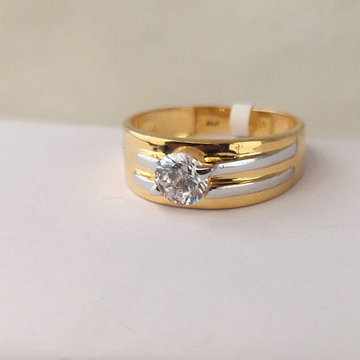916 Gold Gents Cz Ring by 
