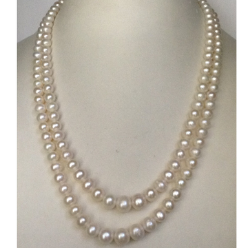 round white pearls graded neckalce 2 layers JPM0033