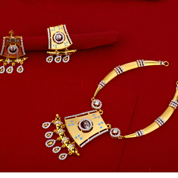 916 Gold CZ Designer Necklace Set LN230
