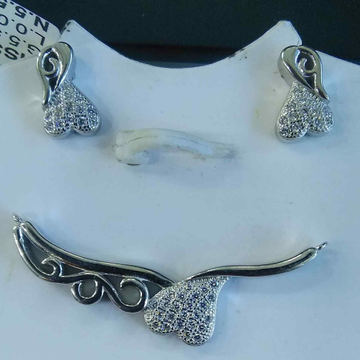 925 Sterling Silver Mangalsutra Diamond Pendant  w... by 