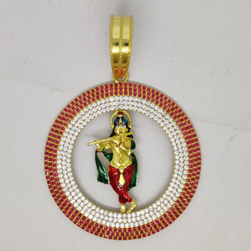 916 gold fancy gent's shree krishna pendant