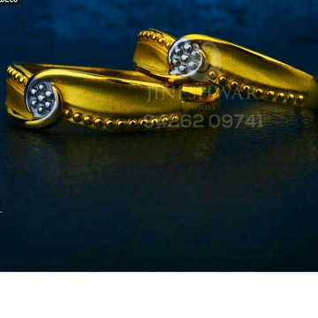 916 Fancy Gold Casting Couple Ring