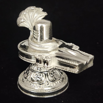 925 Silver Solid Shivling Idol by 