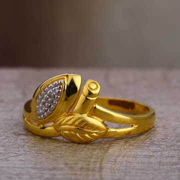 22KT Gold Hallmark Designer Plain Ladies Ring LPR4...