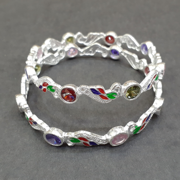 Peacock style bangle 925 silver by 