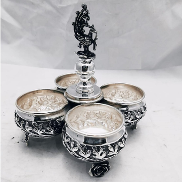 925 pure silver mayur kankavati in antique (4 cups... by 