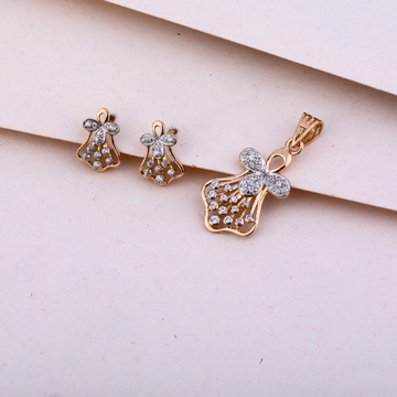 750  Rose Gold Diamond Pendant Set RPS123