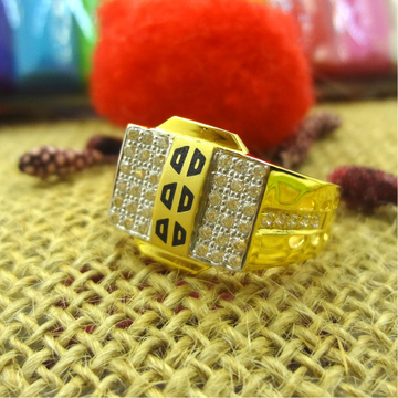 916 gold cz diamond black mina stylish ring