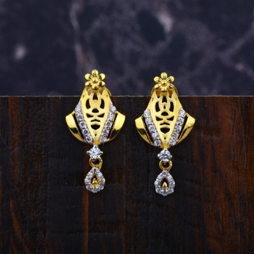 22 carat gold fancy ladies earrings RH-lE598