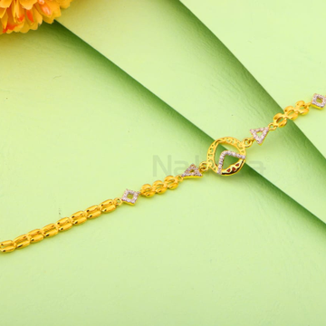916 Gold Hallmark Ladies Designer Bracelet LB580
