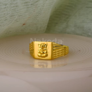 916 Gold Hallmark Mens Plain Ring MPR168
