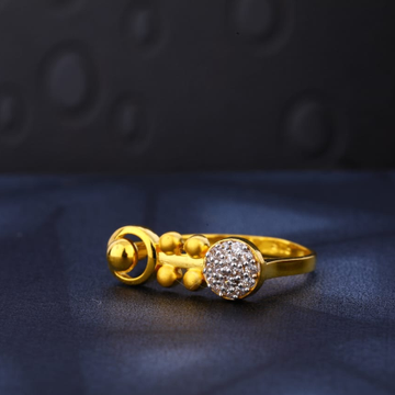 22KT Gold CZ Hallmark Designer Ladies Ring LR921