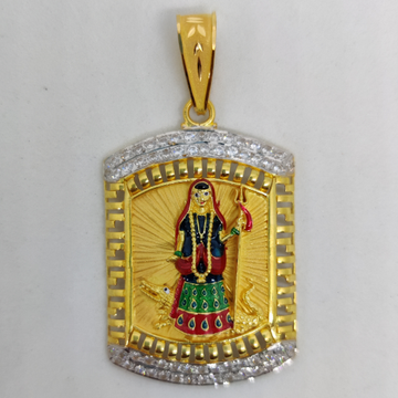 916 Gold Fancy Gent's Khodiyar Maa Pendant,