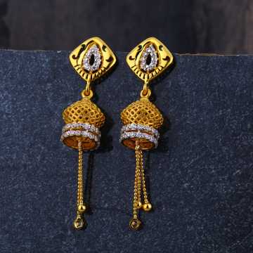 22KT  CZ Gold Women's Exclusive Hallmark Jhummar E...