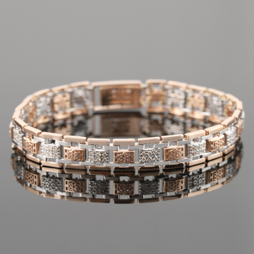 18kt square shine diamond men's bracelet by 