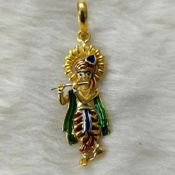 916 Gold Casting Krishna Pendant