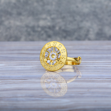 Ladies Gold Cz Diamond Ring-LLR17