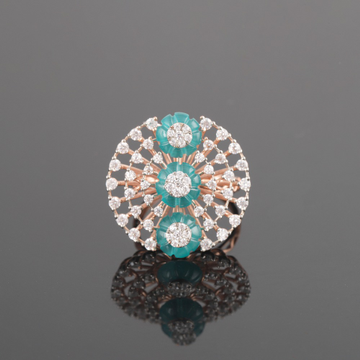 18kt designer diamond colour stone rings by 