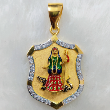 916 Gold Fancy Khodiyar Maa Designer Pendant