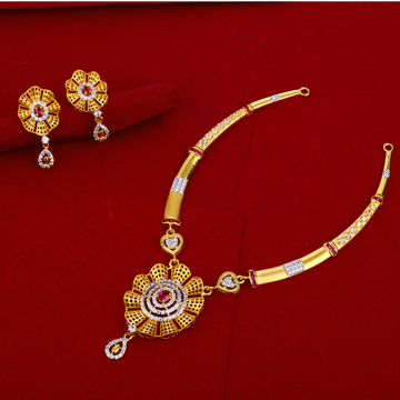 916 Gold Ladies Stylish Necklace Set LN219