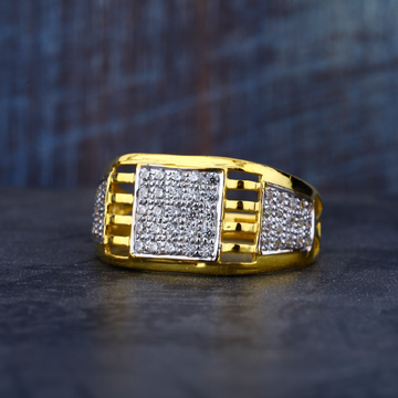 Manufacturer of Mens 22k light weight cz gold ring-mr80 Jewelxy
