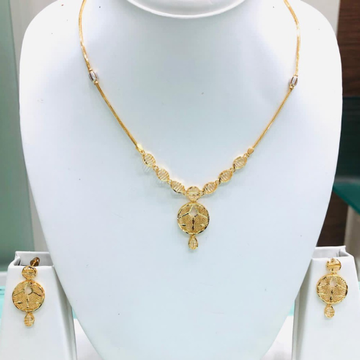 22K Gold Attractive Necklace Set by 