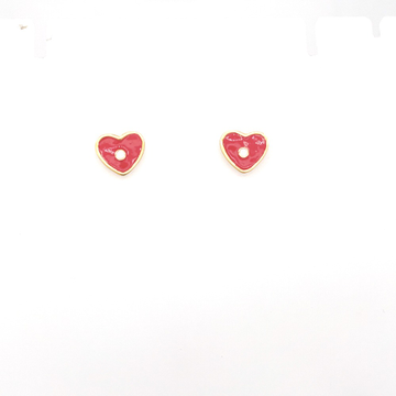 Kids red heart earrings