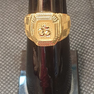 22Kt Gold Hallmark Om Design Ring by 