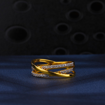 22kt Gold Cz Designer Ring LR185