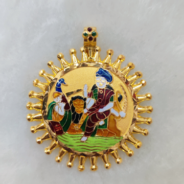 916 Gold Vahanvati/Sikotar Maa Minakari Pendant